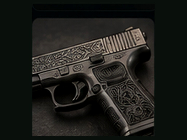 Laser engraved Handguns