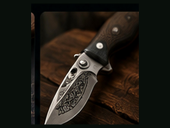 Laser engraved Knives Folding