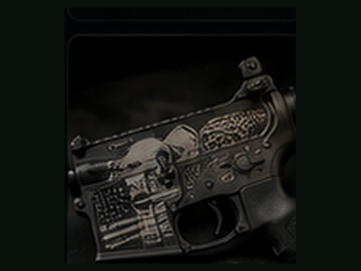Laser engraved Rifle Receivers
